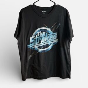 The Strokes Band T-Shirt Men’s Medium Black Graphic Tee Old Navy